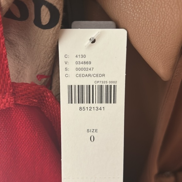 Anthropologie Faux Leather Sleeveless V-Neck Midi Dress - Picture 7 of 7